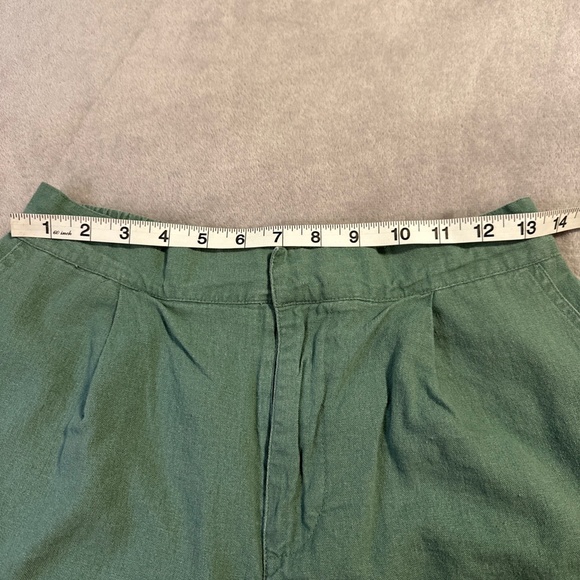 7 For All Mankind Linen Cargo Pants Womens Medium Green Lightweight Wide Leg - Picture 4 of 11